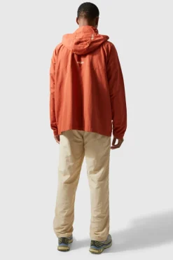 Discount boohooMAN Active Oversized Crinkle Nylon Cagoule Jacket burnt orange