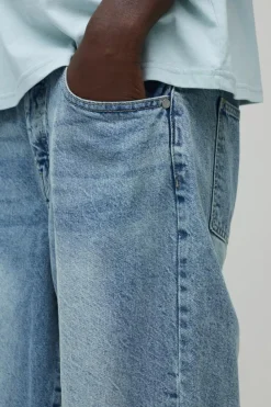Outlet boohooMAN Baggy Rigid Jean light blue