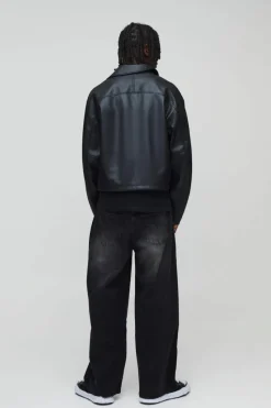 Flash Sale boohooMAN Baggy Rigid Jean washed black