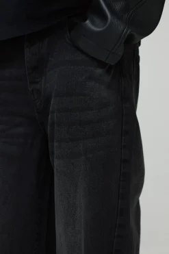 Flash Sale boohooMAN Baggy Rigid Jean washed black