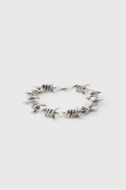 Best boohooMAN Barbwire Style Chain Bracelet silver