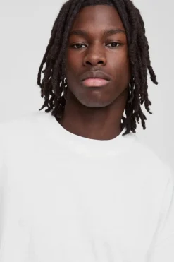 Sale boohooMAN Basic Oversized Crew Neck T-shirt white
