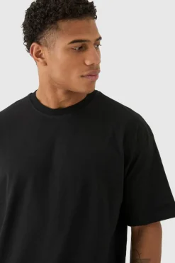 Fashion boohooMAN Basic Oversized Crew Neck T-shirt black