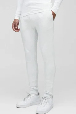 Cheap boohooMAN Basic Super Skinny Fit Jogger grey marl