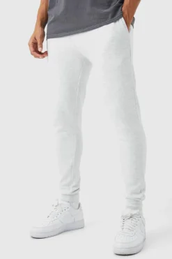Cheap boohooMAN Basic Super Skinny Fit Jogger grey marl