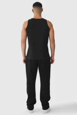 Sale boohooMAN Basic Vest black