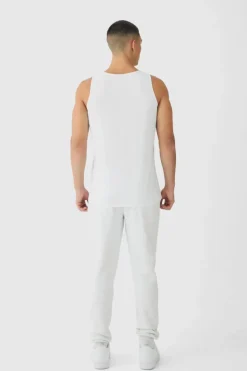 Online boohooMAN Basic Vest white