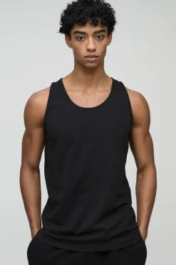 Store boohooMAN Basic Vest black