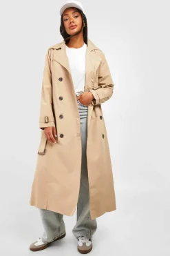 Discount boohoo Belted Trench Coat stone