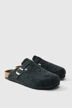 Clearance boohooMAN Felt Mule black