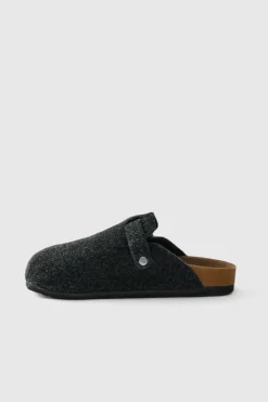 Clearance boohooMAN Felt Mule black