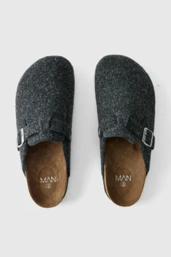 Clearance boohooMAN Felt Mule black