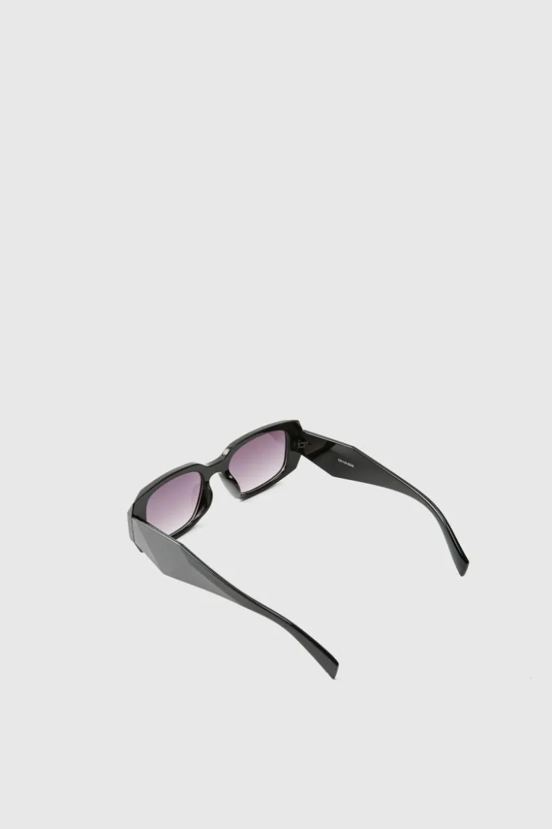 Store boohooMAN Rectangular Sunglasses black