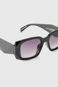Store boohooMAN Rectangular Sunglasses black