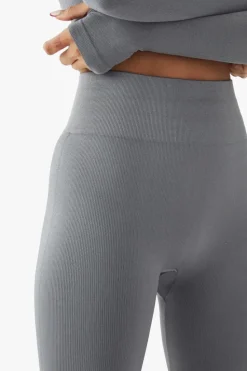 Online boohoo Basics Seamless Rib Legging charcoal