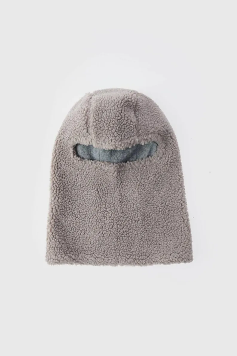 Shop boohooMAN Borg Ski Hood grey