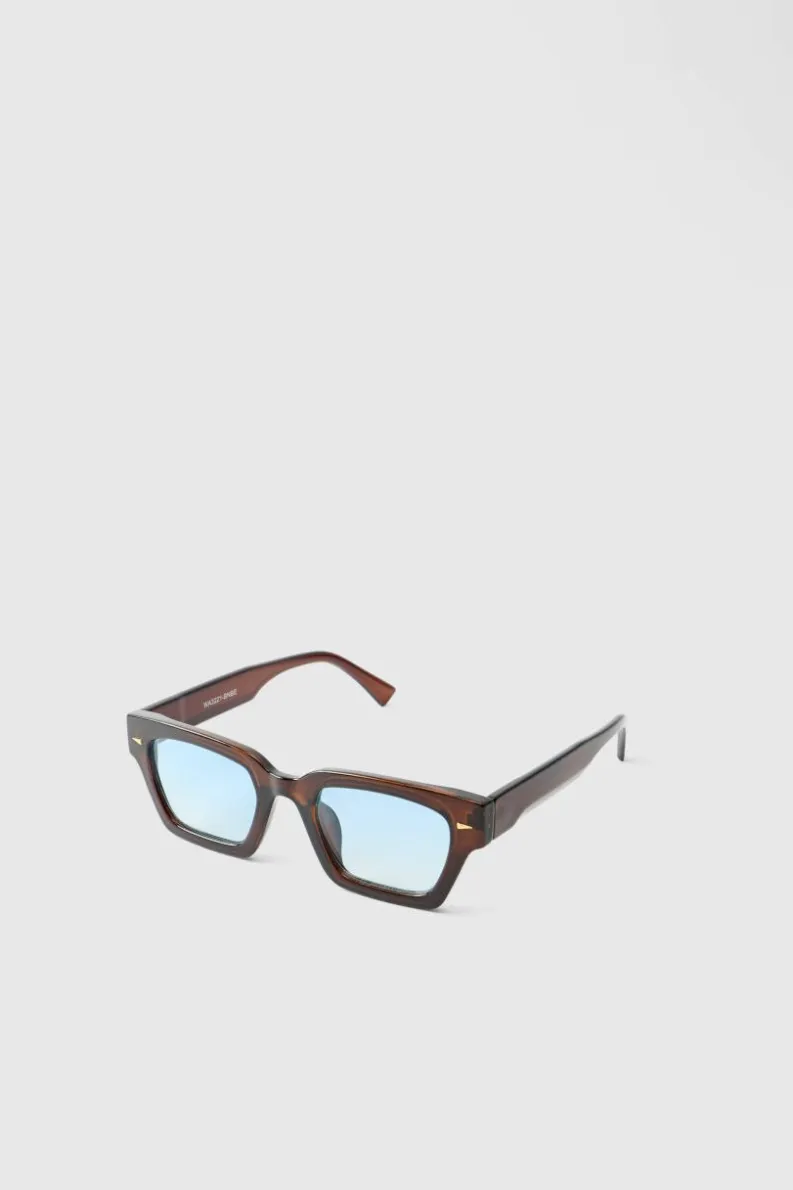 Best Sale boohooMAN Square Sunglasses brown
