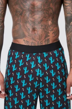 Best Sale boohooMAN Cactus Print Lounge Joggers black