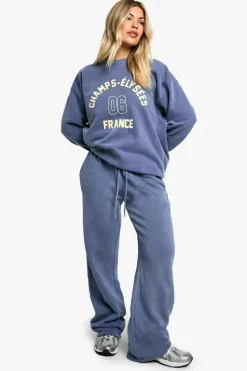Best boohoo Champs Elysees 06 Overdyed Oversized Sweatshirt navy