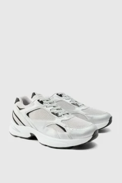Cheap boohooMAN Chunky Mesh Trainer grey