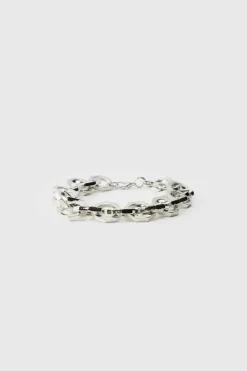 Flash Sale boohooMAN Chunky Metal Bracelet In silver