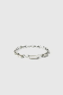 Outlet boohooMAN Circle Hardware Bracelet silver