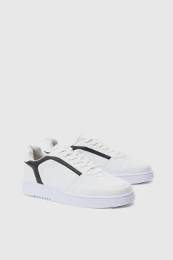 Cheap boohooMAN Contrast Panel Chunky Trainers In black
