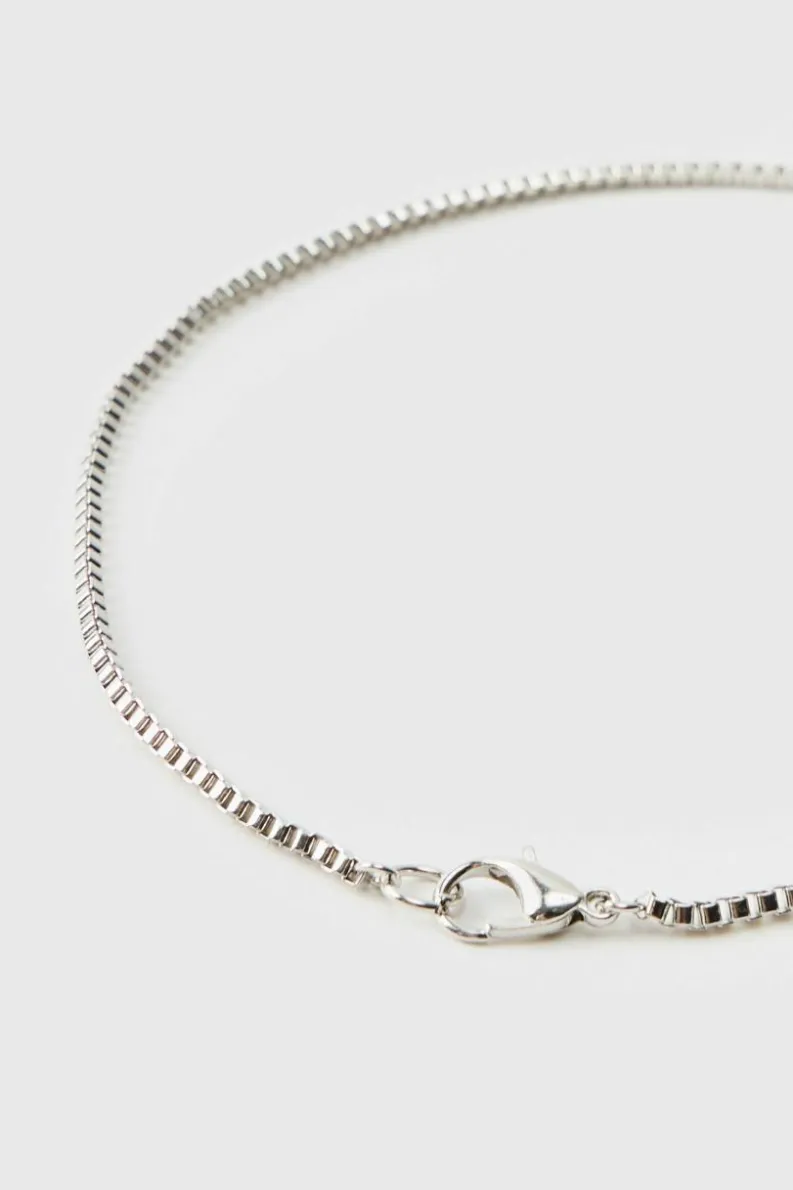 Cheap boohooMAN Cross And Hardware Necklace silver