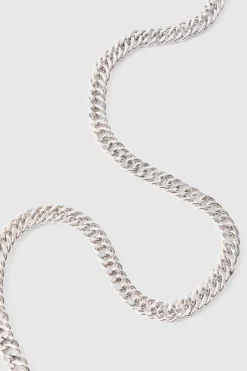 Discount boohooMAN Cuban Chain Jean Chain silver
