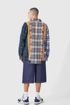 Cheap boohooMAN Denim Jorts In indigo