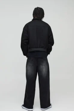 Flash Sale boohooMAN Denim Parachute Jean washed black
