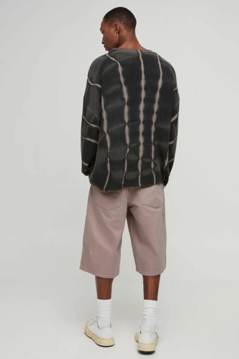 Cheap boohooMAN Drawcord Longline Seam Detail Jorts taupe
