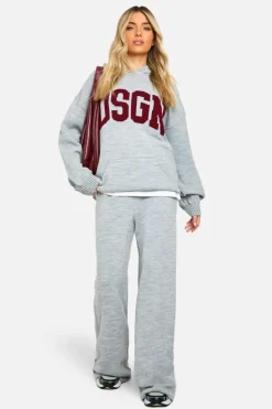 Flash Sale boohoo Dsgn Oversized Knitted Hoody plum