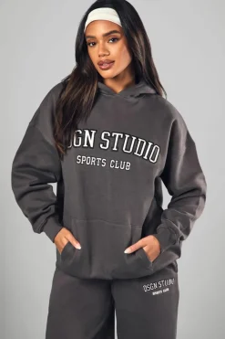 Best Sale boohoo Dsgn Studio Applique Tracksuit Set charcoal