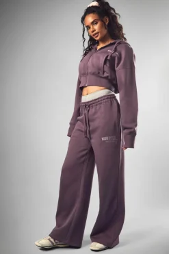 Clearance boohoo Dsgn Studio Sports Applique Straight Leg Jogger grape