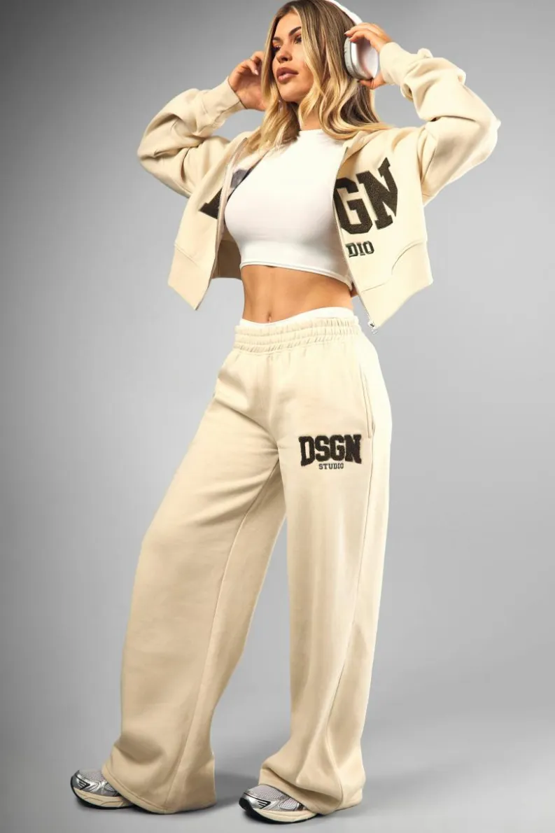 Flash Sale boohoo Dsgn Studio Towelling Applique Tracksuit stone