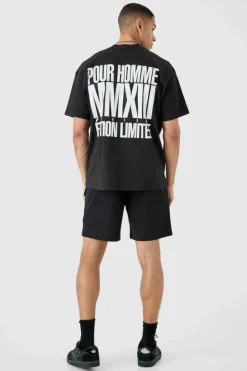 Hot boohooMAN Elasticated Waist Relaxed Technical Stretch Cargo With Zip black