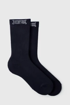 Clearance boohooMAN Expedition Collection Socks In black