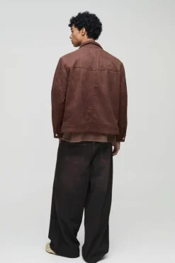 Cheap boohooMAN Extreme Baggy Fit ed Jeans antique wash