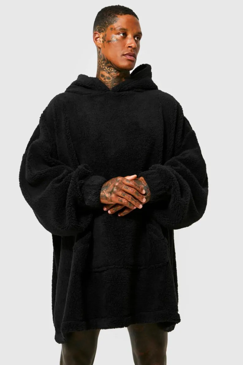 Discount boohooMAN Extreme Oversized Hoodie black