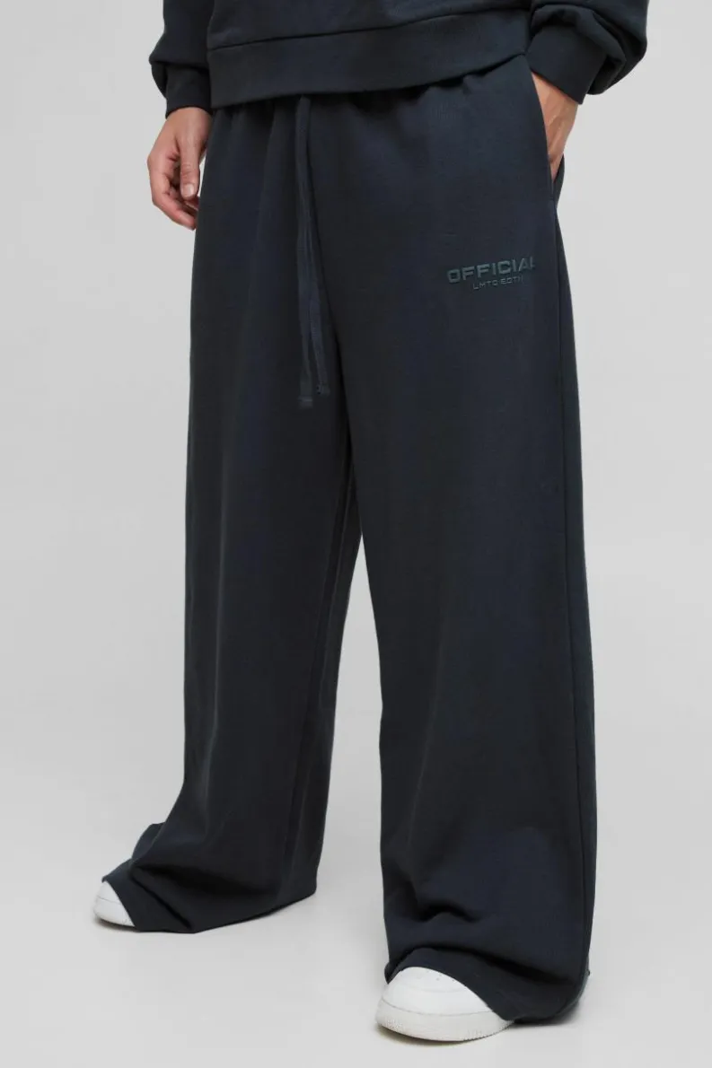 Cheap boohooMAN Extreme Wide Leg Heavyweight Jogger charcoal