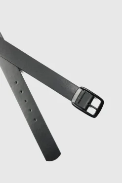 Best boohooMAN Faux Leather Matte Belt black