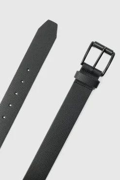 Store boohooMAN Faux Leather Textured Belt black