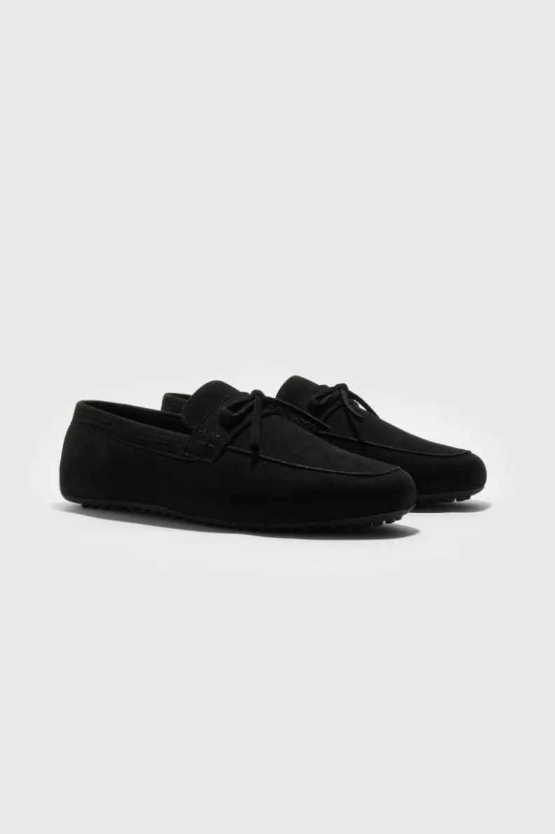 Cheap boohooMAN Faux Suede Driving Shoe black