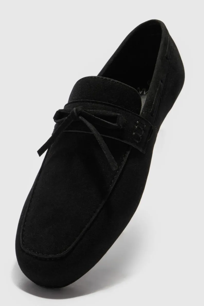 Cheap boohooMAN Faux Suede Driving Shoe black