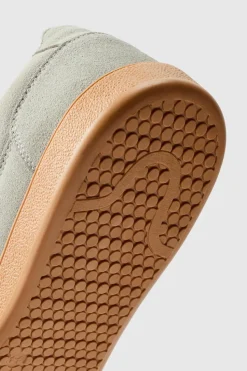 Flash Sale boohooMAN Faux Suede Trainer In with white detail grey