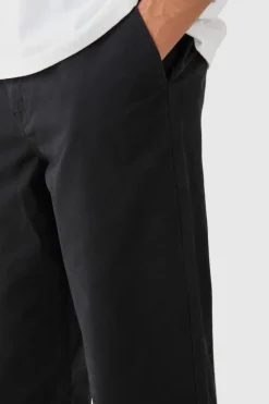 Cheap boohooMAN Fixed Waist Skate Cropped Chino Trouser black