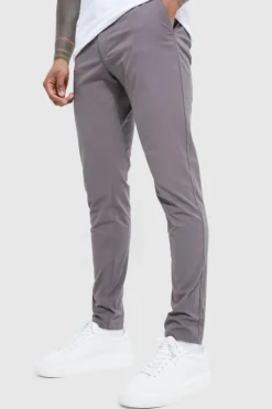 Best Sale boohooMAN Fixed Waist Skinny Chino grey