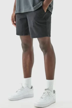 Flash Sale boohooMAN Fixed Waist Slim Fit Chino Shorts black