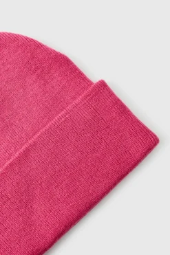 Discount boohooMAN Flat Knit Classic Beanie pink